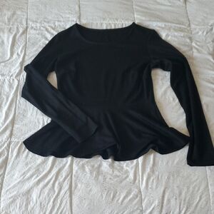 Forever 21 Elegant Black Long Sleeve Blouse
